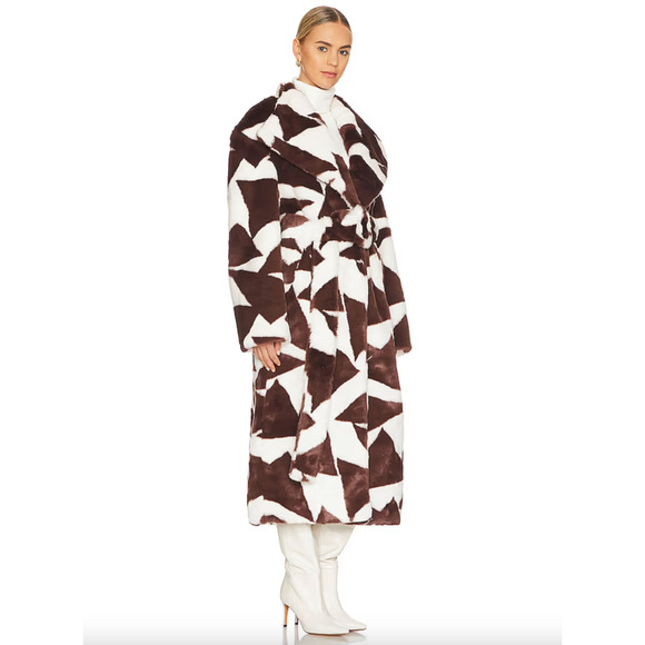 Ronny Kobo Ilia Two-tone Faux Fur Coat - Picture 5 of 14
